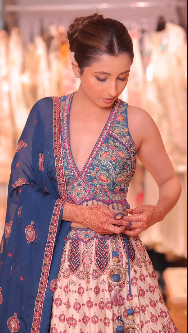 Exquisite multi-colored lehenga choli (C862 M-98)