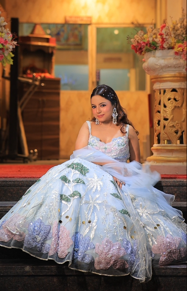 Enchanted Azure Garden Lehenga (10027 D-111)