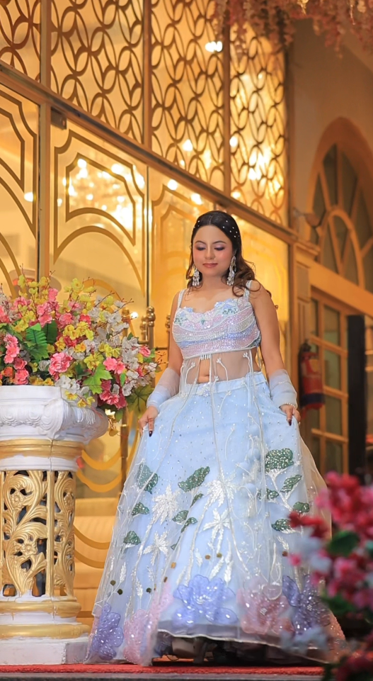 Enchanted Azure Garden Lehenga (10027 D-111)