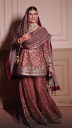 Royal Maroon Bridal Sharara Set