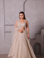Designer Pearl-Encrusted Lehenga