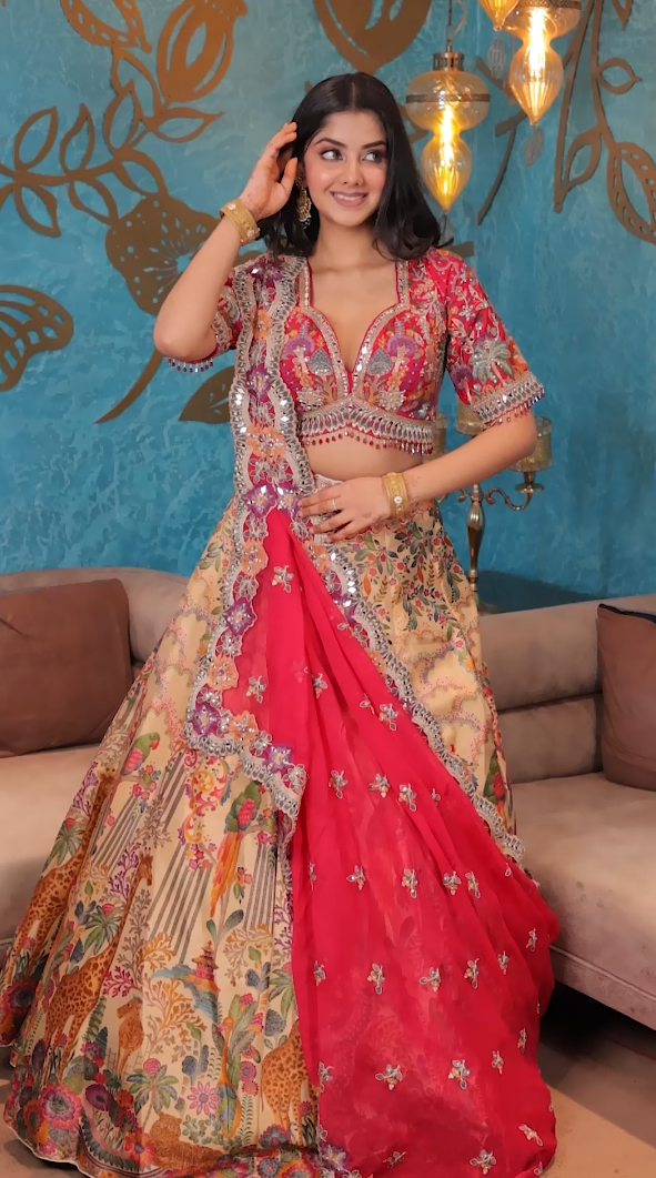 Majestic Tropics Lehenga