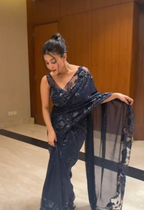 Midnight Flora Sequin Drape