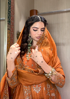 Golden Amber: Embroidered Anarkali Sharara Set