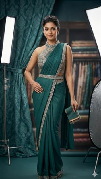 Regal Plum & Ivory Couture Drape (VC-306 BS-65)