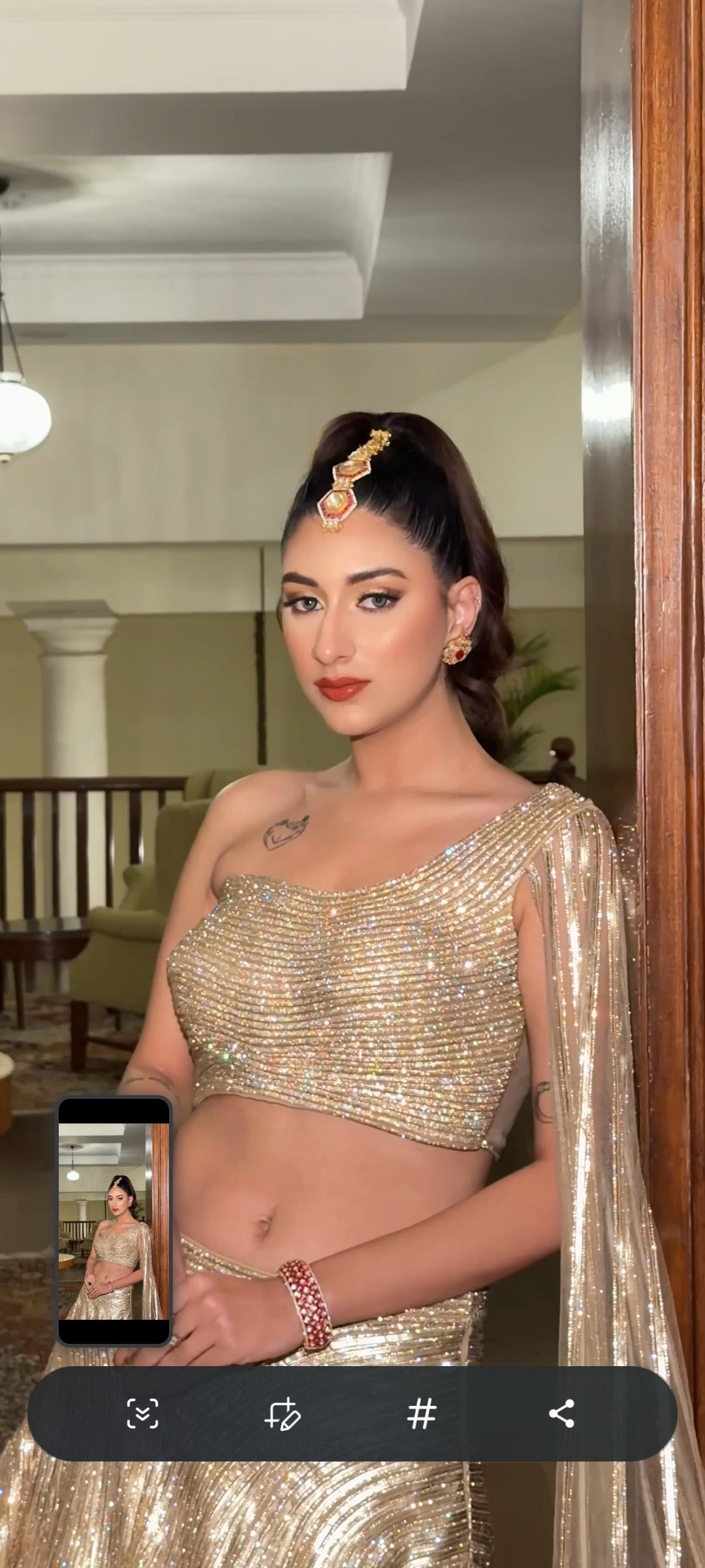 Gilded Aurora Lehenga (KI-25-268 D-104)