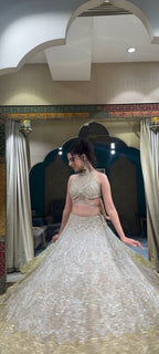 Radiant Platinum Sunburst Lehenga