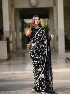 Monochromatic Moonlight Saree (001-5453 B-51)