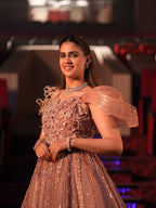 Rose Gold Tulle Ball Gown (1428 D-40)