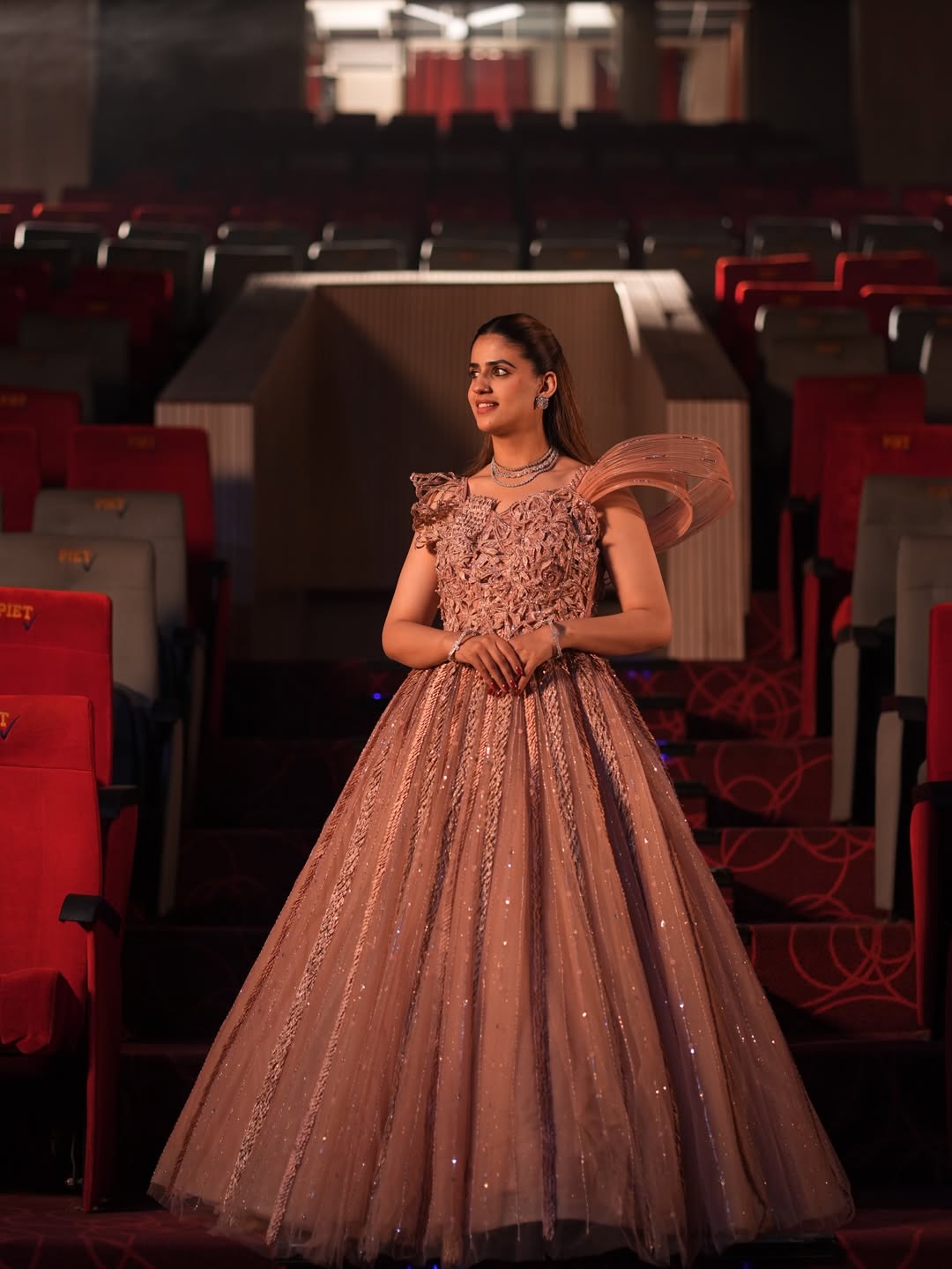 Rose Gold Tulle Ball Gown (1428 D-40)