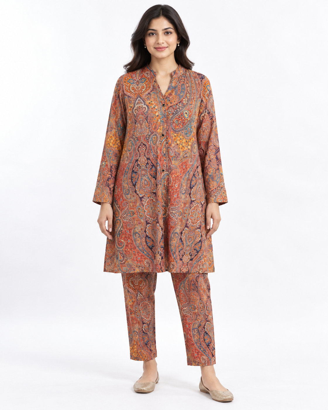 Rust Paisley Co-ord Set Main image