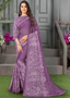 Floral Paisley Print Georgette Saree