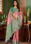 Charming Pastel Pink Banarasi Silk Saree