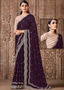 Exquisite Deep Wine Georgette Saree
