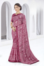Geometric Diamond Print Georgette Saree