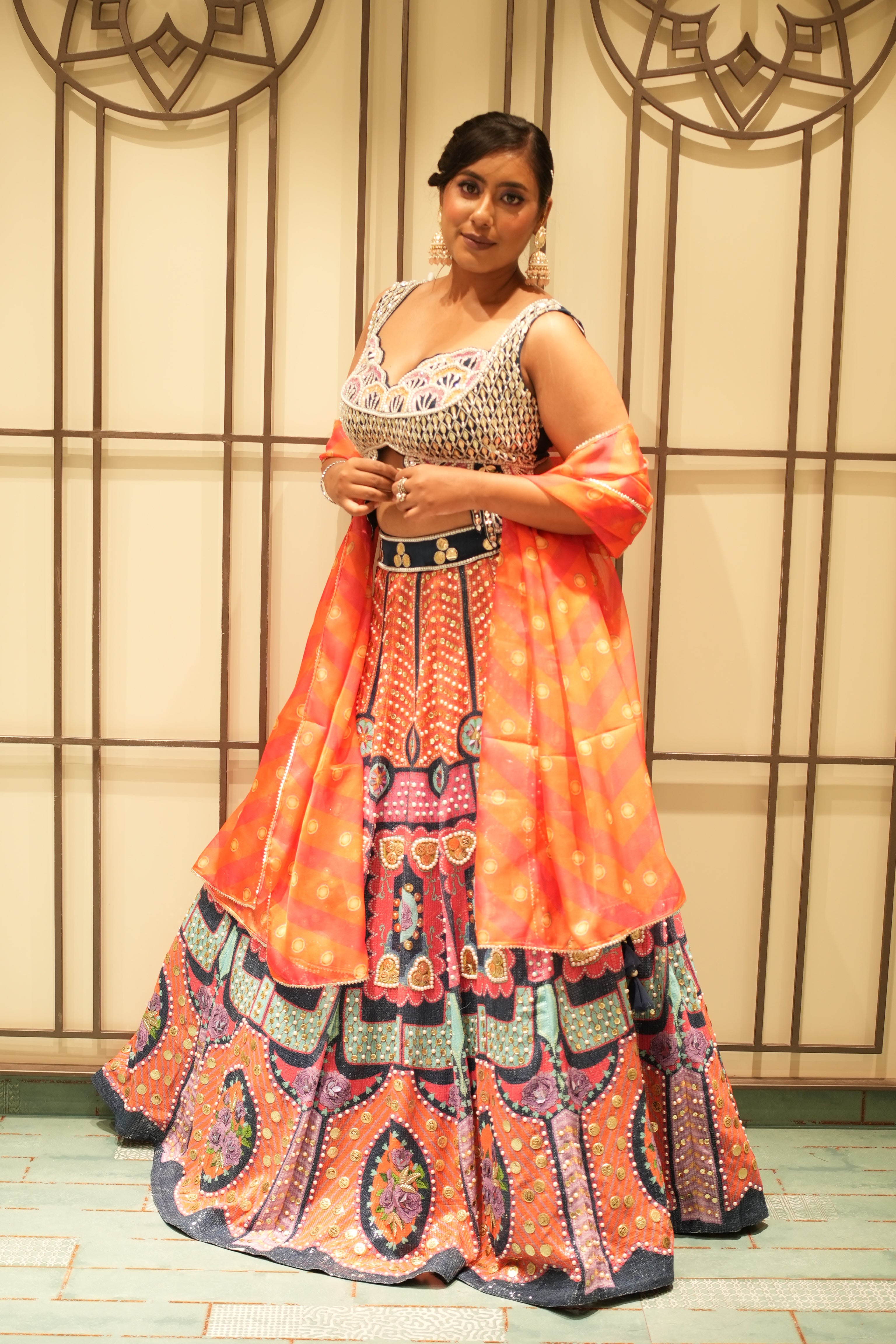 Bohemian Rhapsody Lehenga (9095 D-111) Secondary image