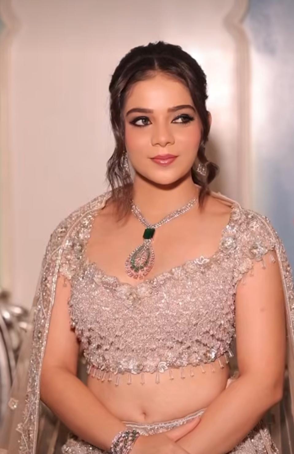 Champagne Starlight Modern Lehenga (251043 D-56) Secondary image