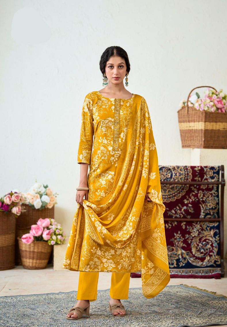 'Sarvam Silk' Collection: Modal Silk Unstitched Suits (06 D-39)