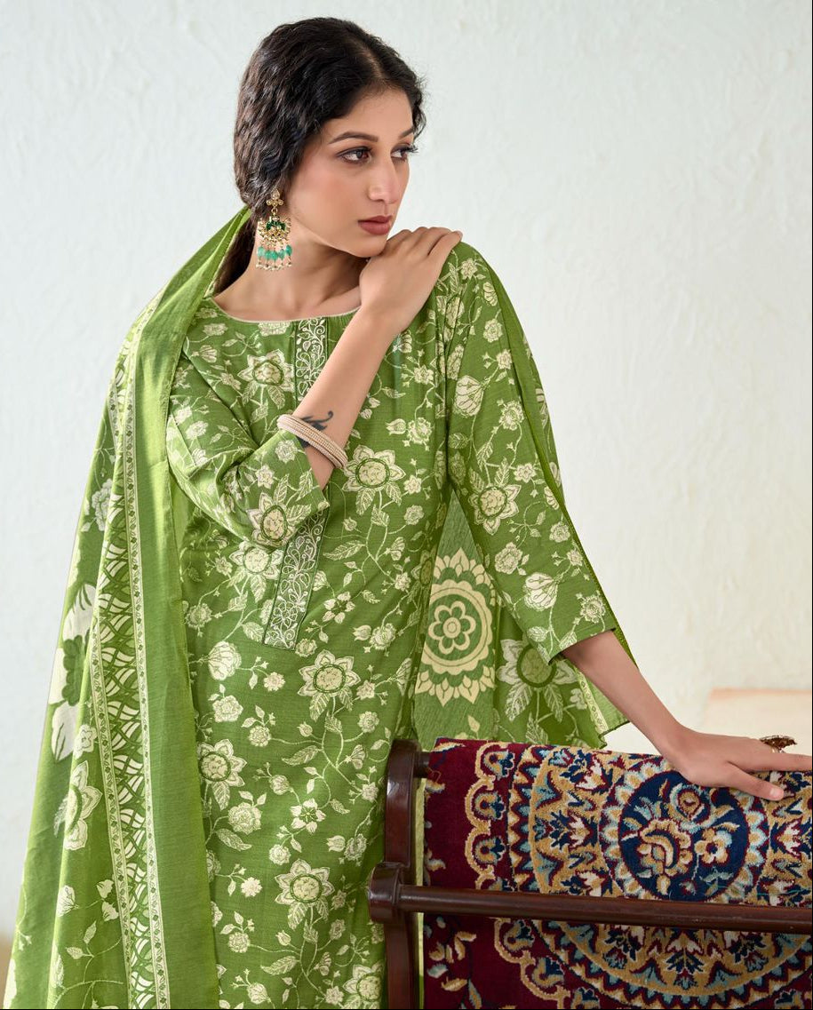 'Sarvam Silk' Collection: Modal Silk Unstitched Suits (06 D-39)