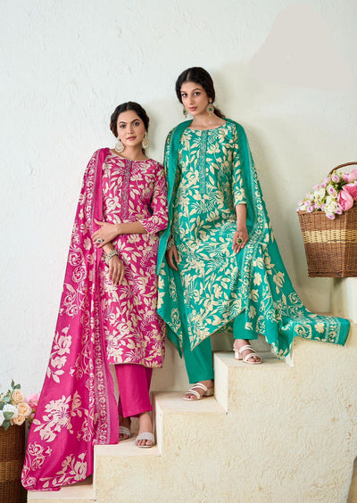 'Sarvam Silk' Collection: Modal Silk Unstitched Suits (06 D-39)