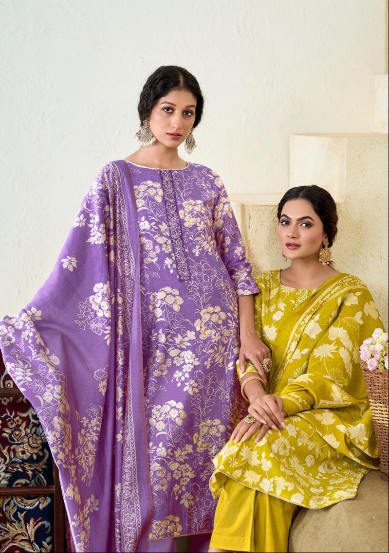 'Sarvam Silk' Collection: Modal Silk Unstitched Suits (06 D-39)