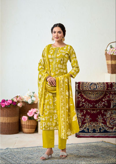 'Sarvam Silk' Collection: Modal Silk Unstitched Suits (06 D-39)