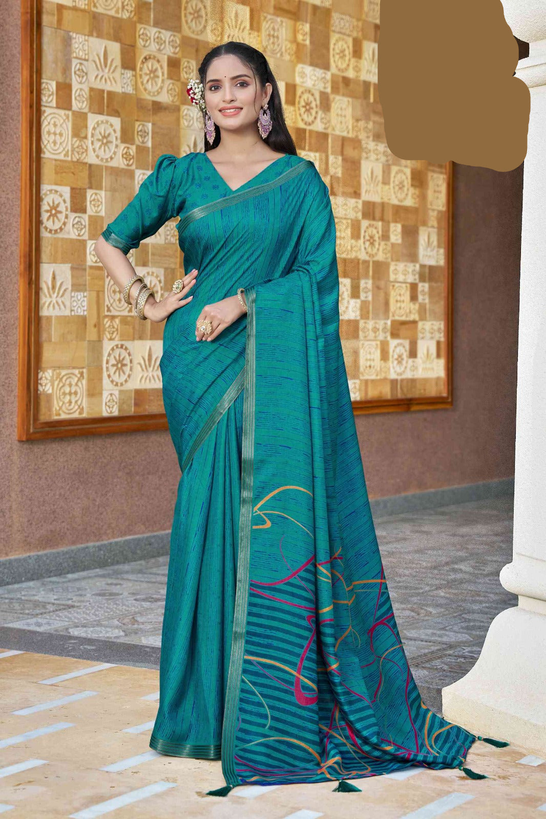Digital printed saree (5329 GS-144)