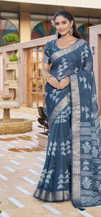 Stack Geometric printed saree (5330 GS-144)
