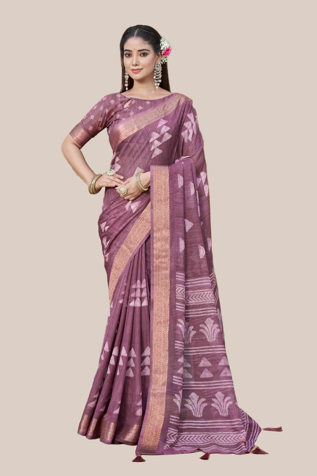 Stack Geometric printed saree (5330 GS-144)