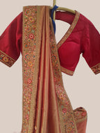 Coral Bloom Tissue silk saree (VL-11034 GS-115)