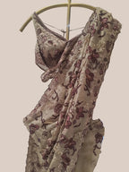 Blush Garden Trail Saree (3D FLOWER M-15)