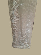 Silver Twilight Champagne gold saree (810-A D-1)