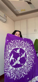 Celestial Crane Silk Saree B-29