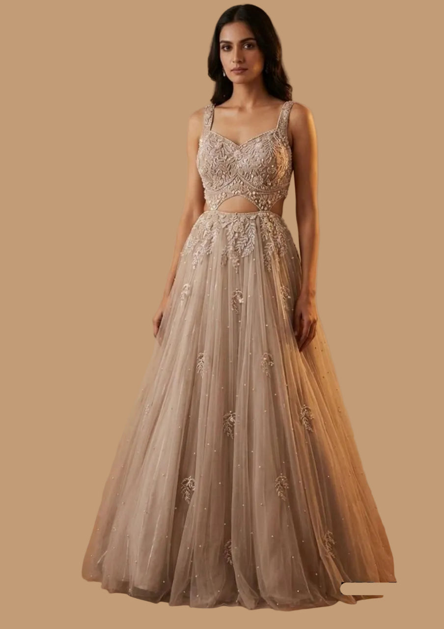 Aurora Cut-Out Tulle Gown