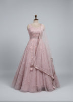 Pink Blossom Tulle Gown
