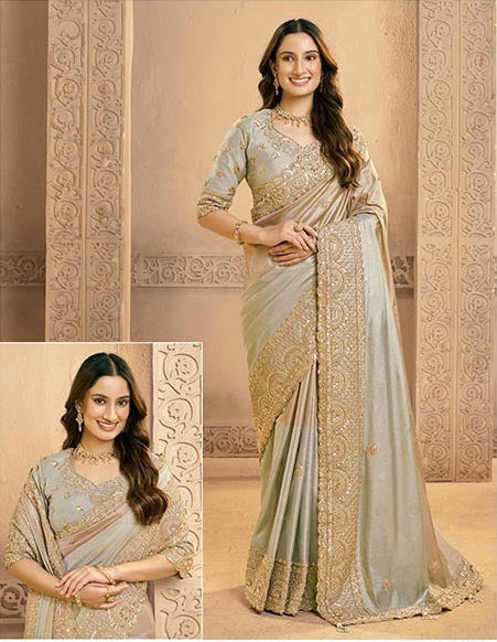 Metallic Kora Silk Saree Main image
