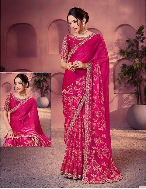 Printed Satin silk saree