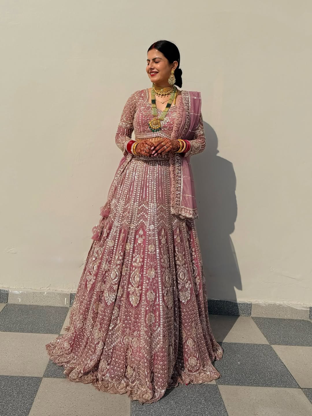 Glamorous Pink Lehenga Secondary image