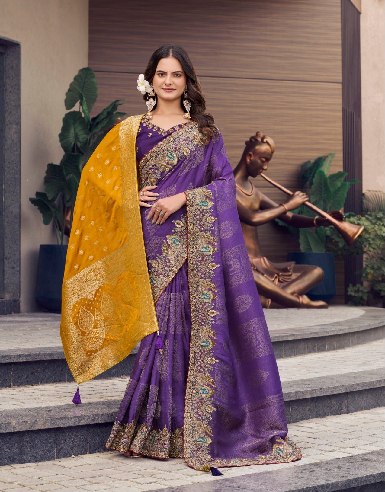 Royal Purple Banarasi Silk Saree