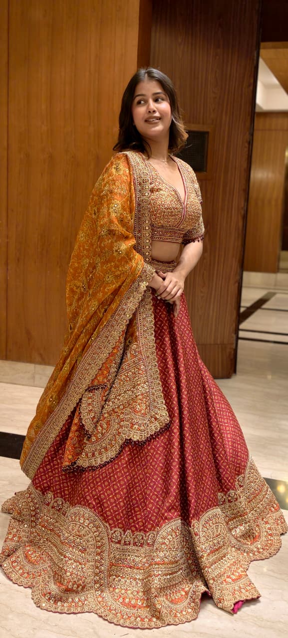 Royal Designer Lehenga with Heavy Embroidery Dupatta Main image