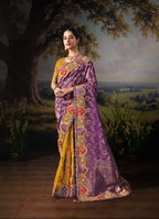 Royal Lavender Jacquard Silk Saree