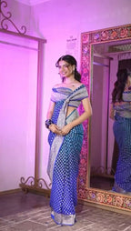 Royal Azure Banarasi Fusion Saree