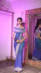 Royal Azure Banarasi Fusion Saree
