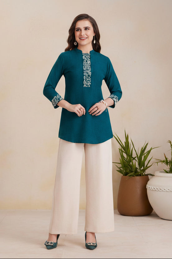 Emerald Swirl Tunic Set