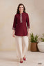 Maroon Swirl Tunic Set