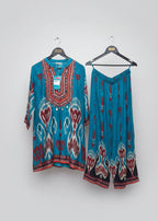 Ikat Print Tunic & Palazzo Set