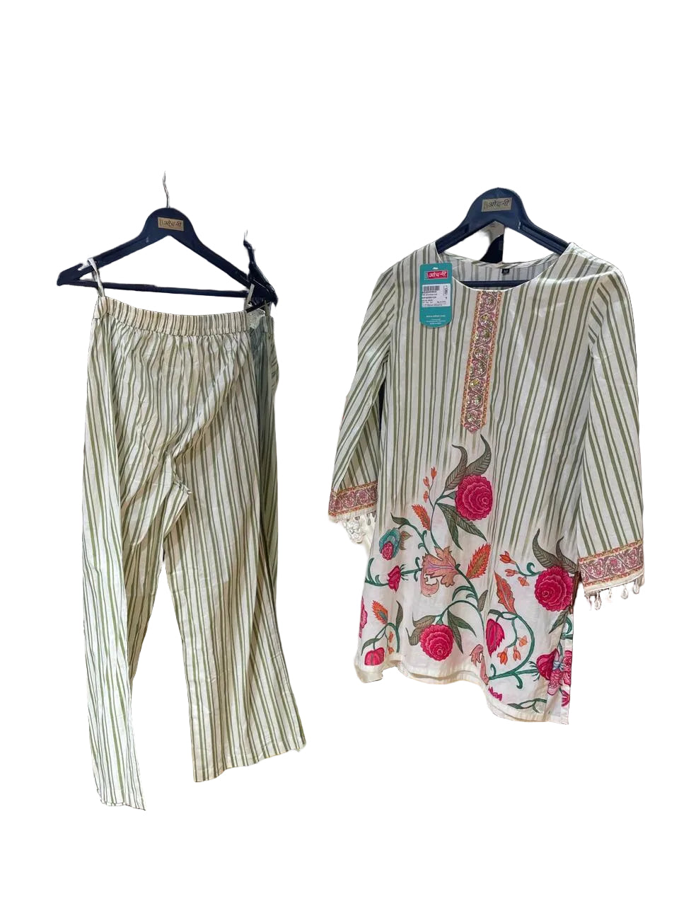 Sage Green Lehariya Printed Co-ord Set