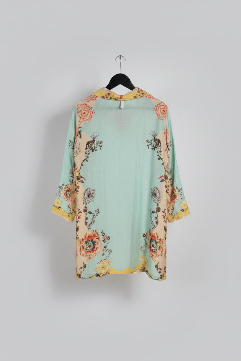 Sky Blue Pastel Floral Printed Co-ord Set