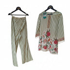 Sage Green Lehariya Printed Co-ord Set