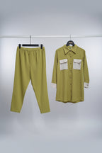 Linen Shirt & Wide-Leg Trouser Set